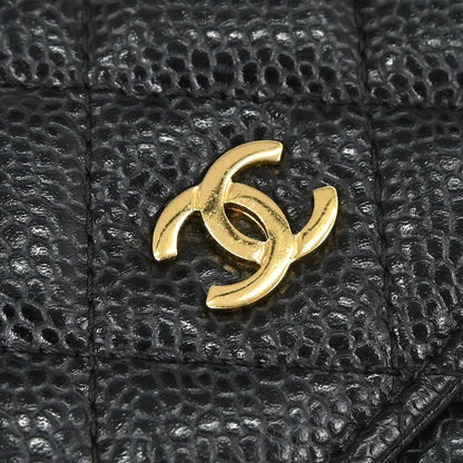 Chanel 2019 Black Caviar Skin Classic WOC Wallet on Chain Bag
