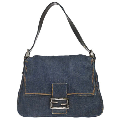 Fendi Indigo Denim Mamma Baguette Handbag