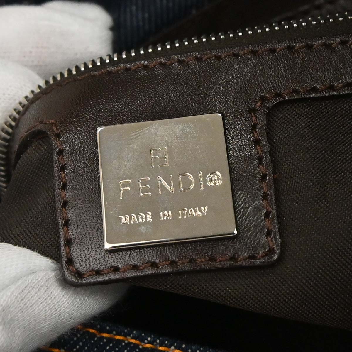 Fendi Indigo Denim Mamma Baguette Handbag