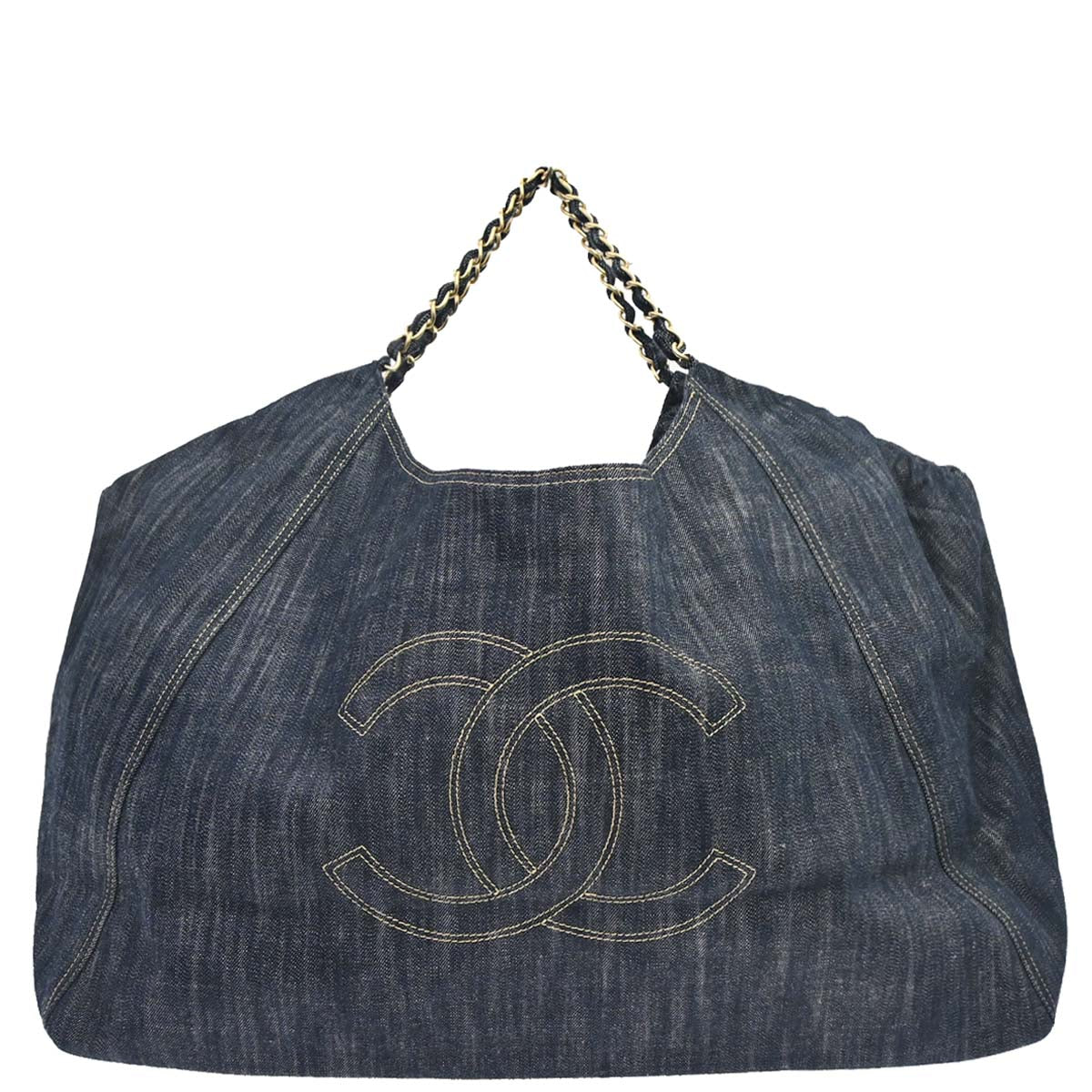 Chanel 2006-2008 Indigo Denim Coco Cabas Tote Handbag