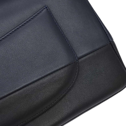 Chanel 2017 Navy Black Calfskin Medium Classic Double Flap Shoulder Bag