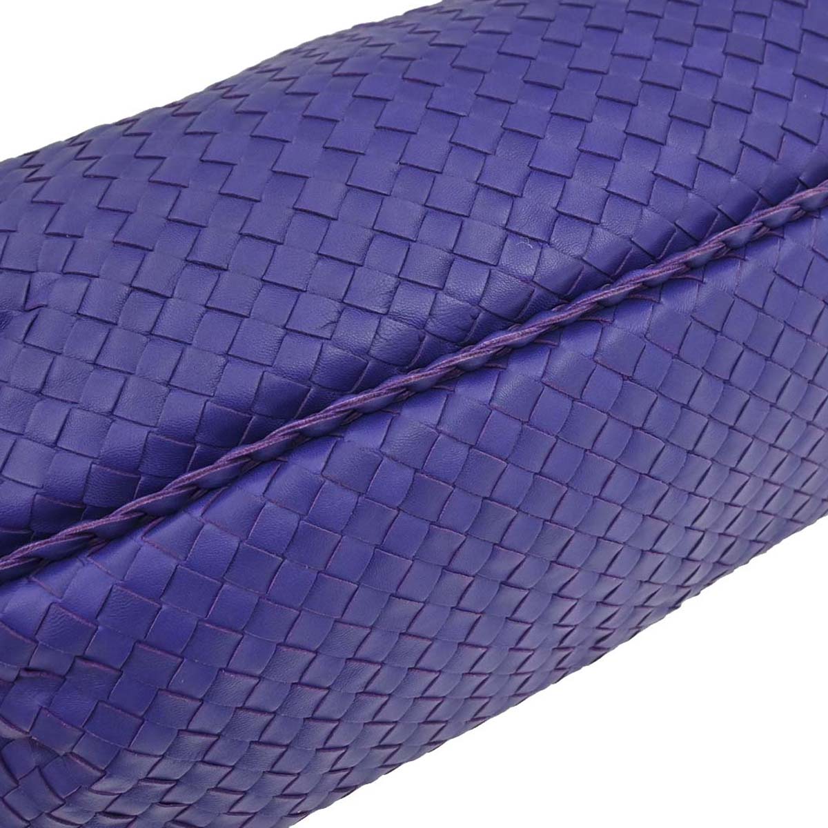 Bottega Veneta Purple Lambskin Intrecciato Hobo Handbag