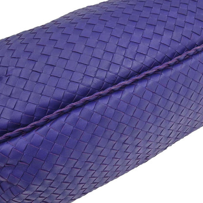 Bottega Veneta Purple Lambskin Intrecciato Hobo Handbag