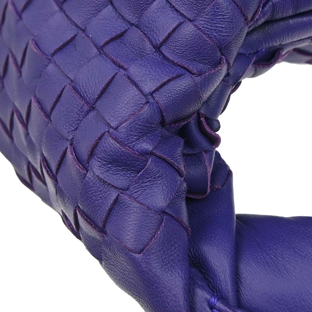 Bottega Veneta Purple Lambskin Intrecciato Hobo Handbag