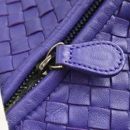 Bottega Veneta Purple Lambskin Intrecciato Hobo Handbag