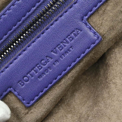 Bottega Veneta Purple Lambskin Intrecciato Hobo Handbag