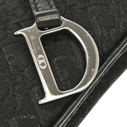 Christian Dior Black Satin Trotter Saddle Handbag