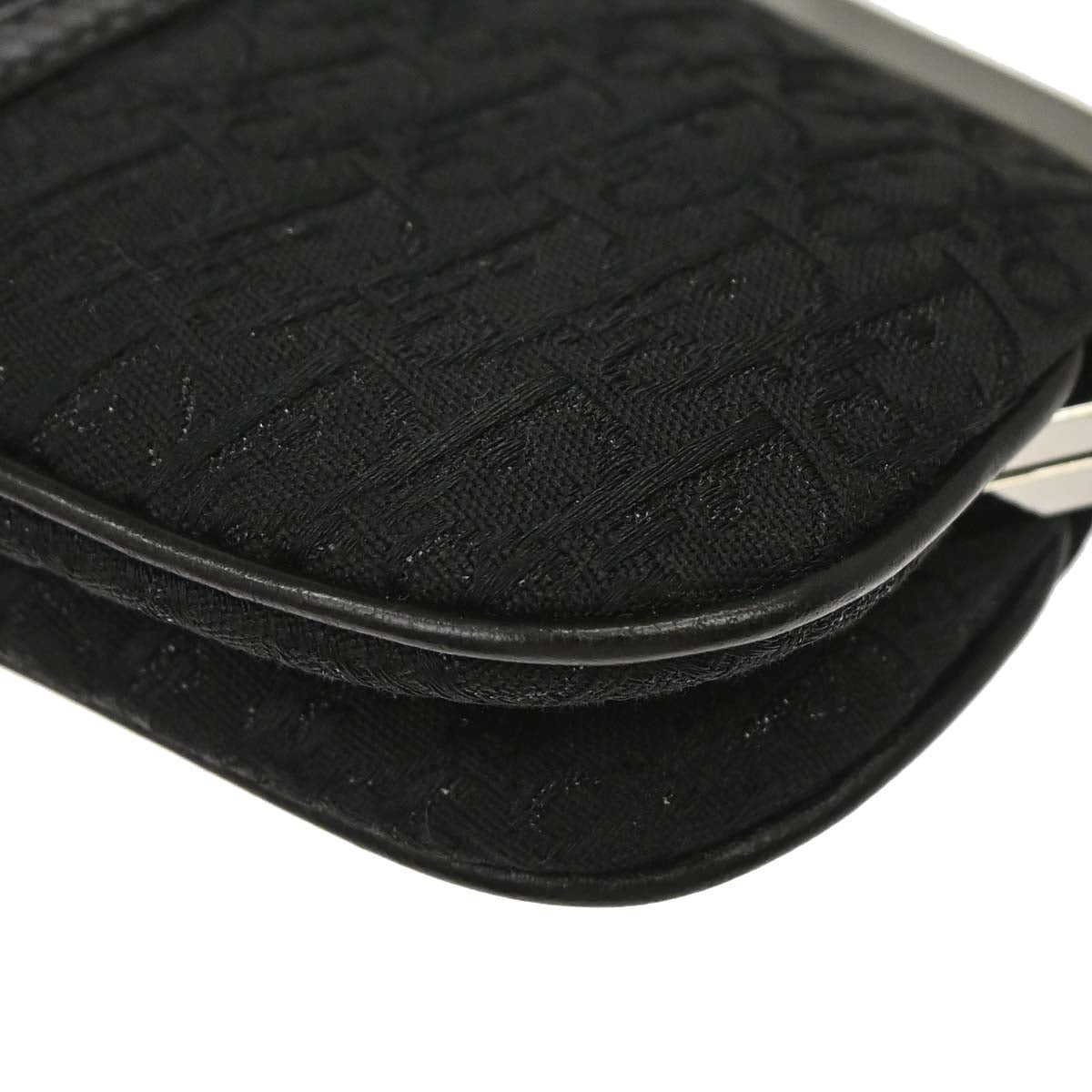 Christian Dior Black Satin Trotter Saddle Handbag