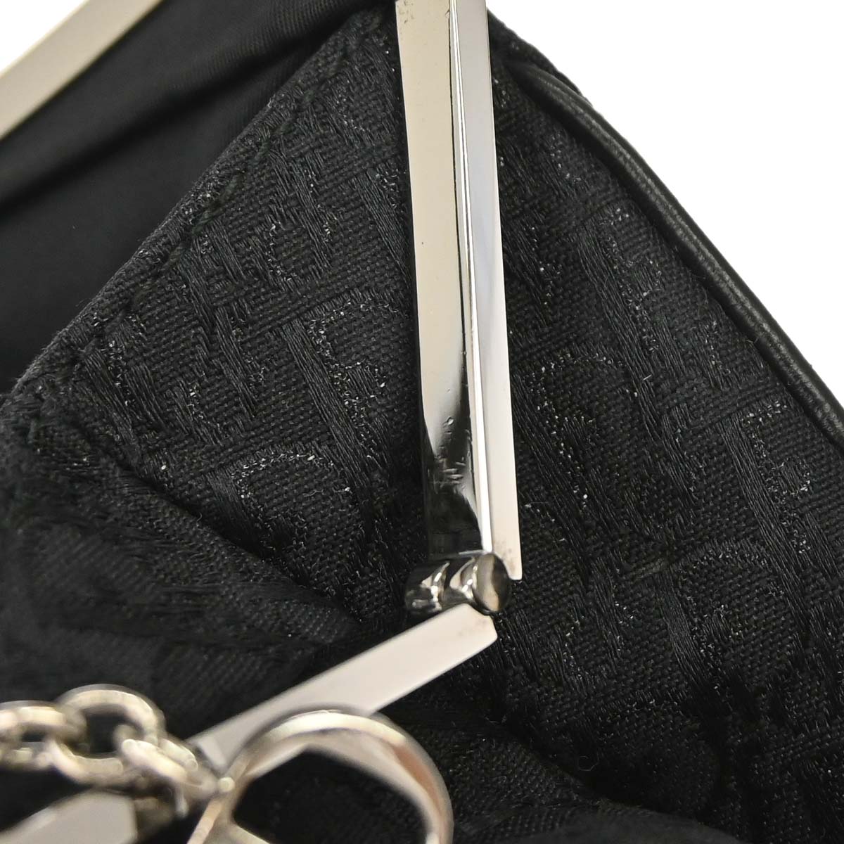 Christian Dior Black Satin Trotter Saddle Handbag