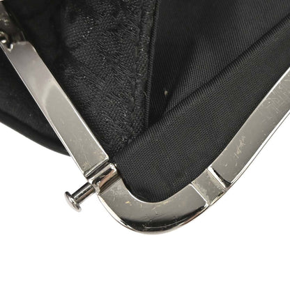Christian Dior Black Satin Trotter Saddle Handbag