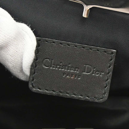 Christian Dior Black Satin Trotter Saddle Handbag