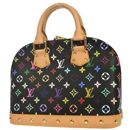 Louis Vuitton 2015 Black Monogram Multicolor Alma PM Handbag M40444