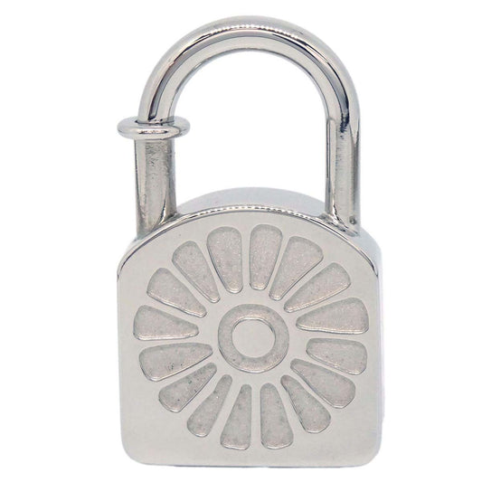 Hermes 1994 Le soleil Sunflower Cadena Padlock Silver Small Good