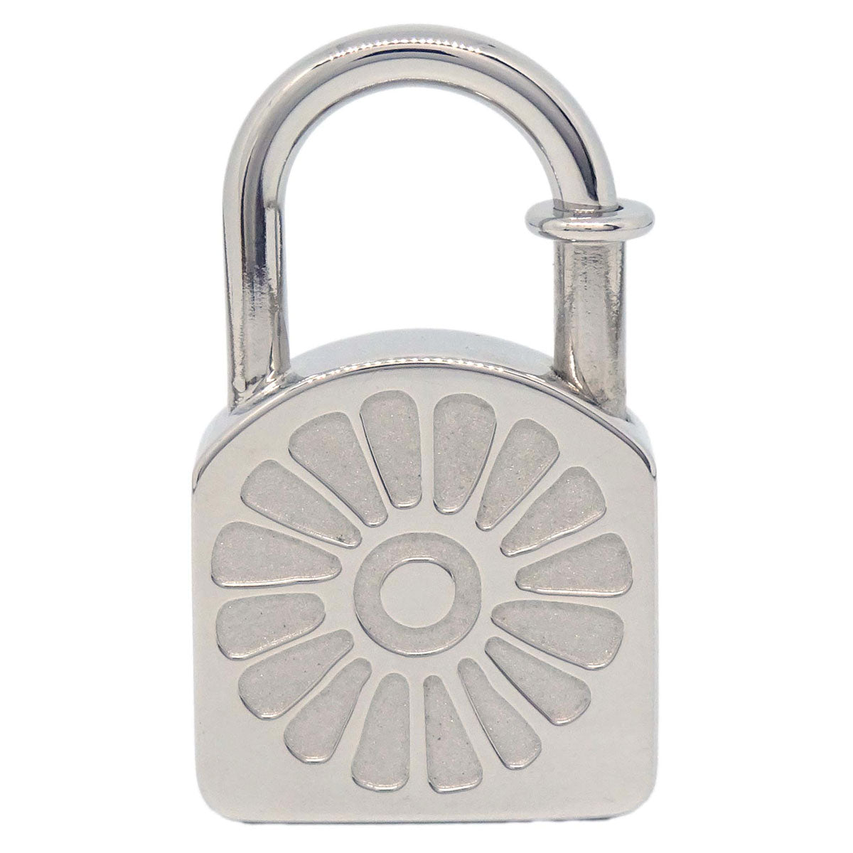 Hermes 1994 Le soleil Sunflower Cadena Padlock Silver Small Good