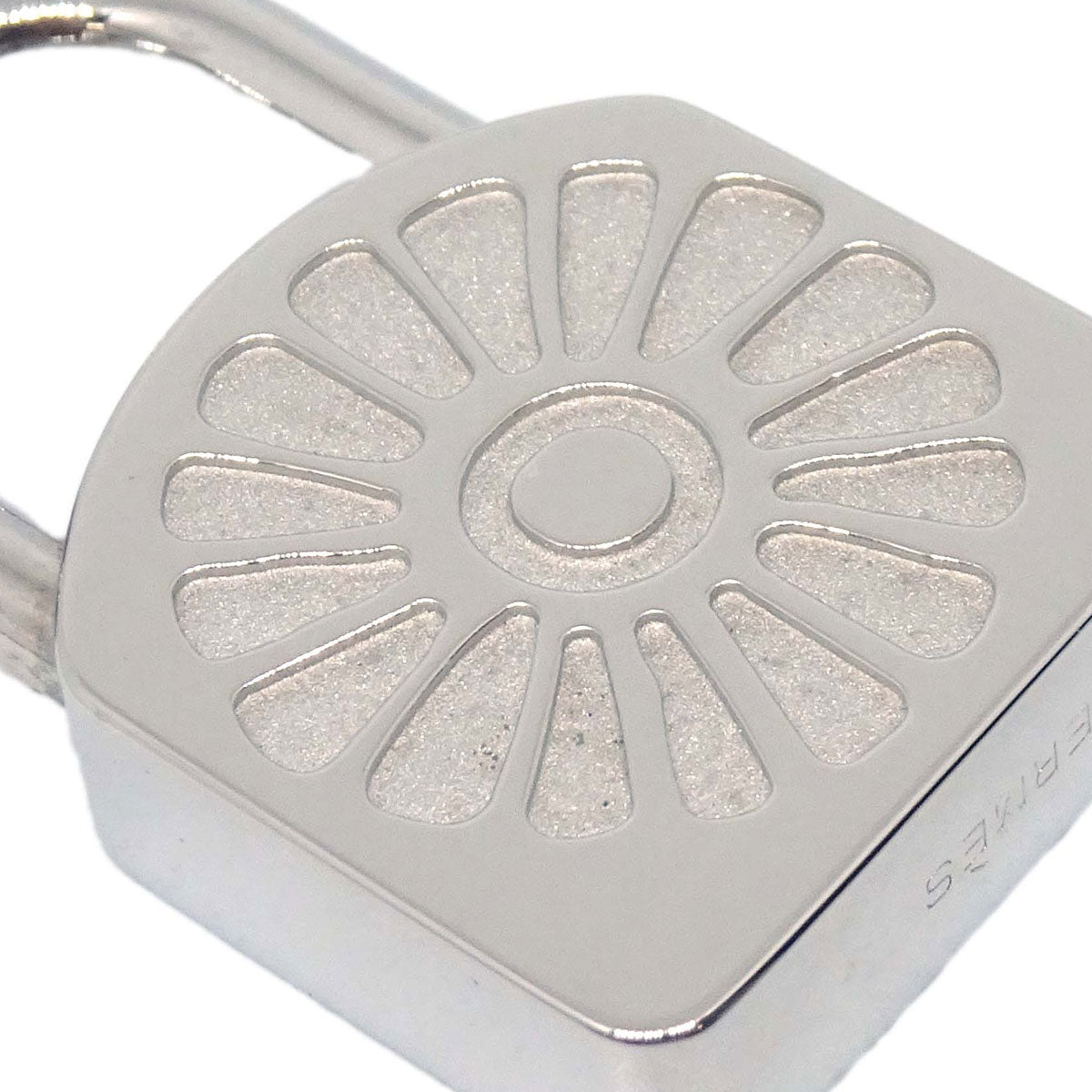 Hermes 1994 Le soleil Sunflower Cadena Padlock Silver Small Good