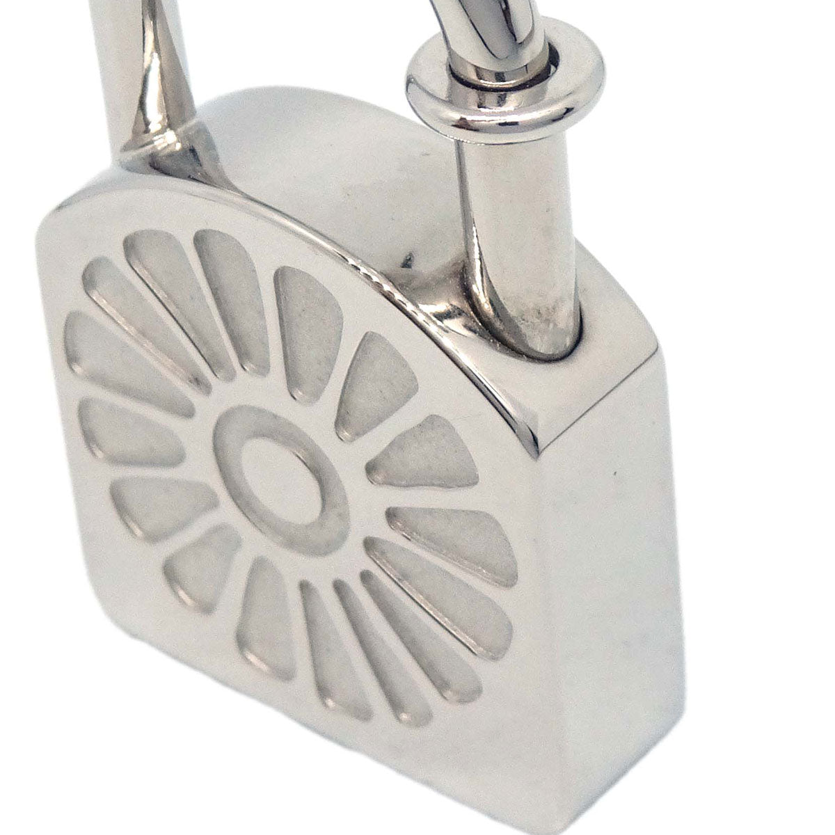 Hermes 1994 Le soleil Sunflower Cadena Padlock Silver Small Good