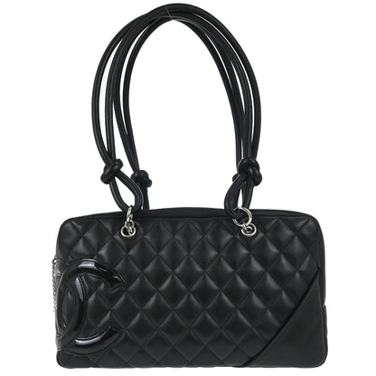 Chanel Black Calfskin Cambon Ligne Bowling Bag 27