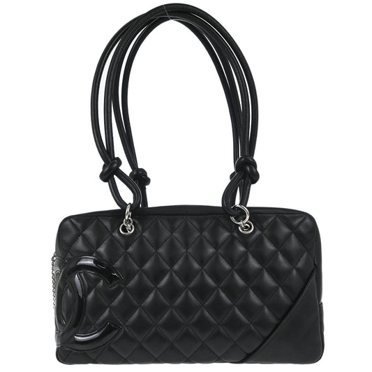 Chanel Black Calfskin Cambon Ligne Bowling Bag 27
