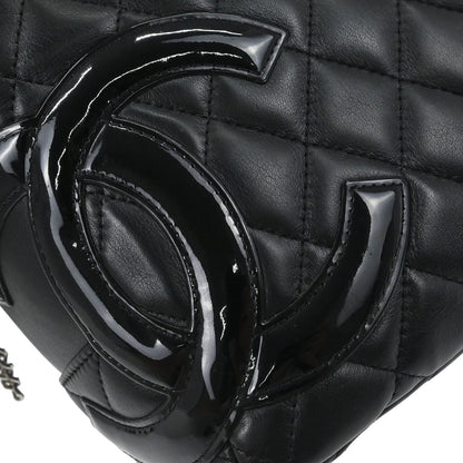 Chanel Black Calfskin Cambon Ligne Bowling Bag 27