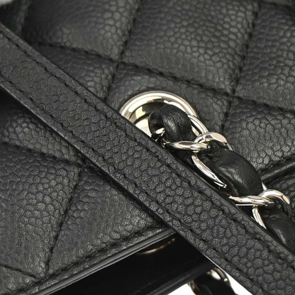 Chanel 2017 Black Caviar Skin CC Box Shopping Tote 2way Shoulder Handbag