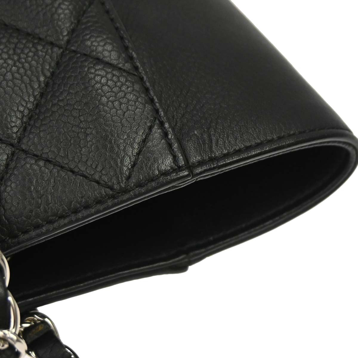 Chanel 2017 Black Caviar Skin CC Box Shopping Tote 2way Shoulder Handbag
