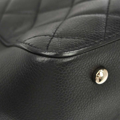 Chanel 2017 Black Caviar Skin CC Box Shopping Tote 2way Shoulder Handbag