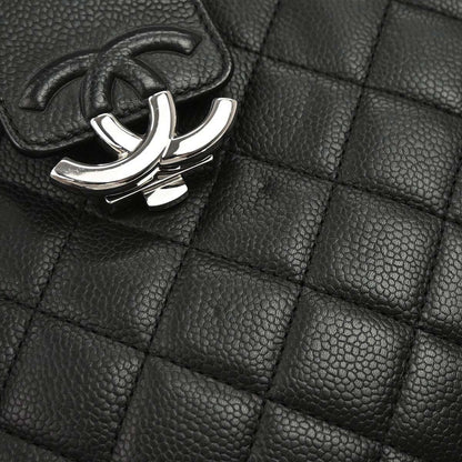Chanel 2017 Black Caviar Skin CC Box Shopping Tote 2way Shoulder Handbag