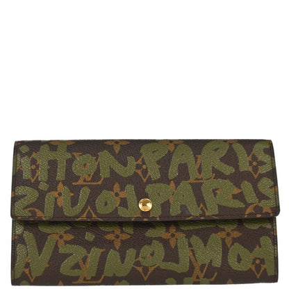 Louis Vuitton 2001 Monogram Graffiti Portefeuille Sarah Wallet M92188