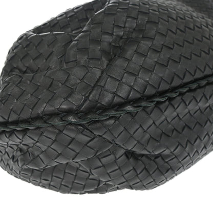 Bottega Veneta Black Lambskin Intrecciato Hobo Handbag