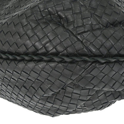 Bottega Veneta Black Lambskin Intrecciato Hobo Handbag