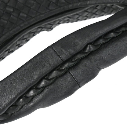 Bottega Veneta Black Lambskin Intrecciato Hobo Handbag