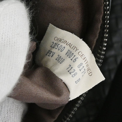 Bottega Veneta Black Lambskin Intrecciato Hobo Handbag