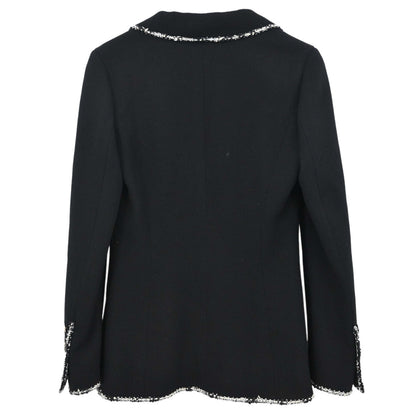 Chanel 2005 Single Breasted Emblem Jacket Black #36