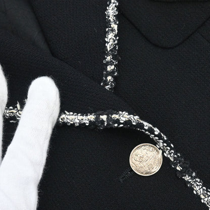 Chanel 2005 Single Breasted Emblem Jacket Black #36