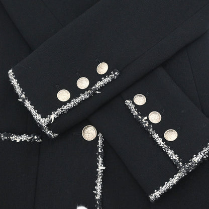 Chanel 2005 Single Breasted Emblem Jacket Black #36
