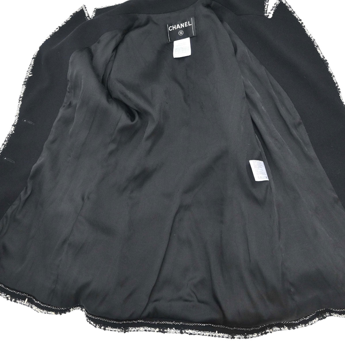 Chanel 2005 Single Breasted Emblem Jacket Black #36