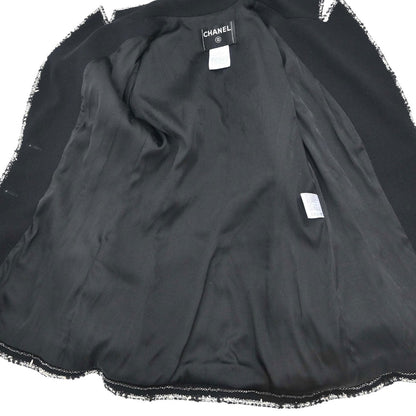 Chanel 2005 Single Breasted Emblem Jacket Black #36