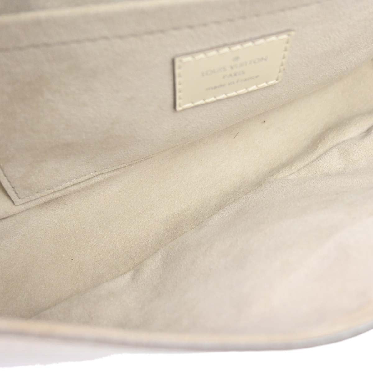 Louis Vuitton 2011 White Epi Pochette Montaigne Handbag M5929J