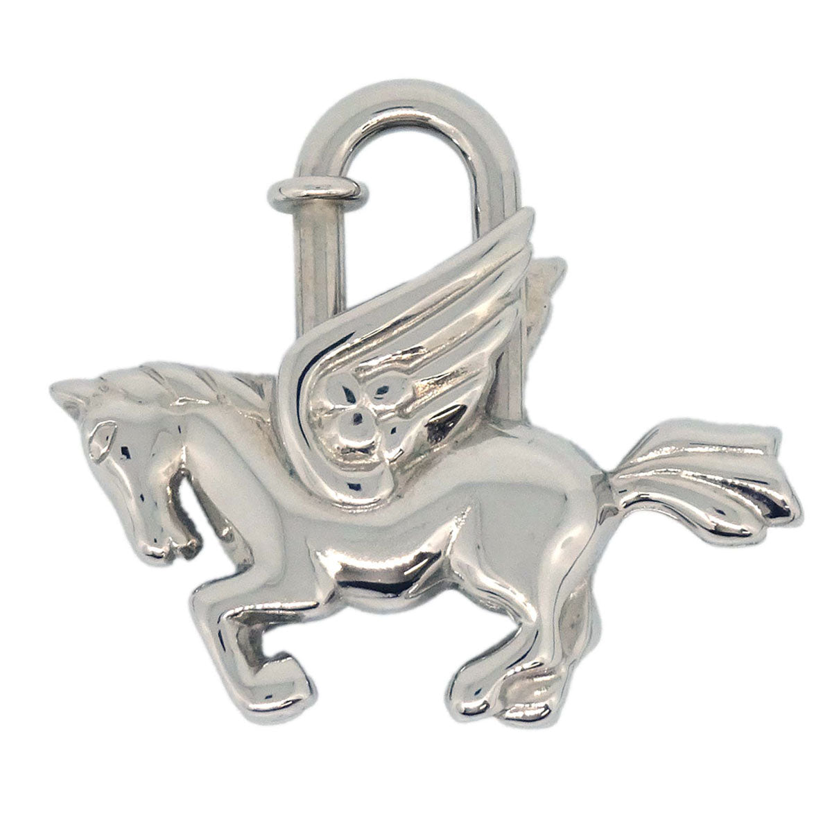 Hermes 1993 Le Cheval Pegasus Cadena Silver Small Good