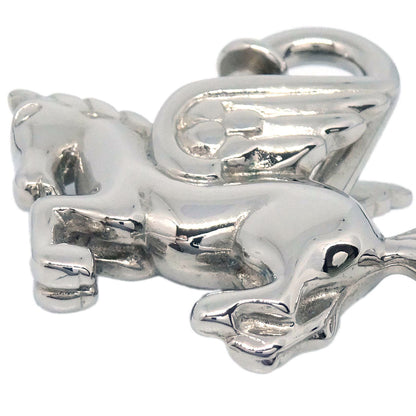 Hermes 1993 Le Cheval Pegasus Cadena Silver Small Good