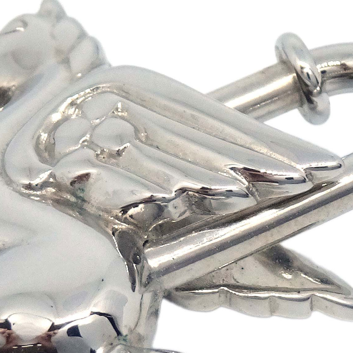 Hermes 1993 Le Cheval Pegasus Cadena Silver Small Good
