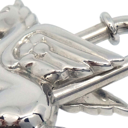Hermes 1993 Le Cheval Pegasus Cadena Silver Small Good