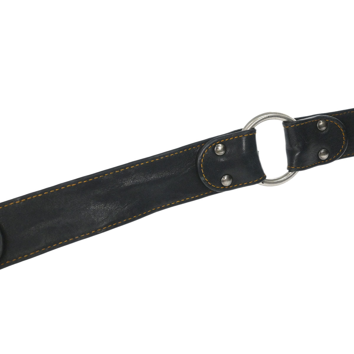 Christian Dior Black Leather Gaucho Shoulder Bag