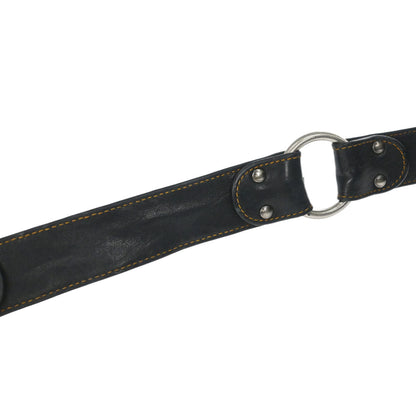 Christian Dior Black Leather Gaucho Shoulder Bag