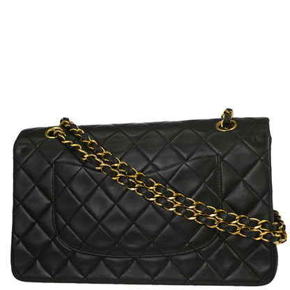 Chanel Black Lambskin Medium Classic Double Flap Shoulder Bag