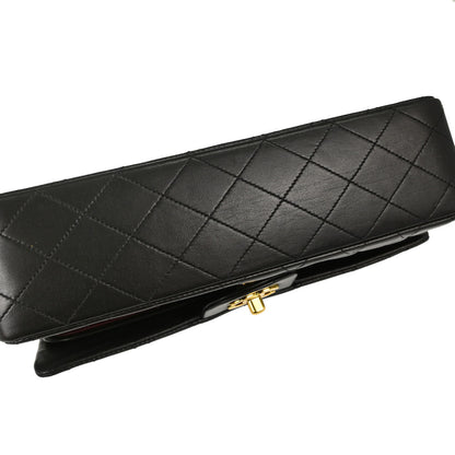 Chanel Black Lambskin Medium Classic Double Flap Shoulder Bag