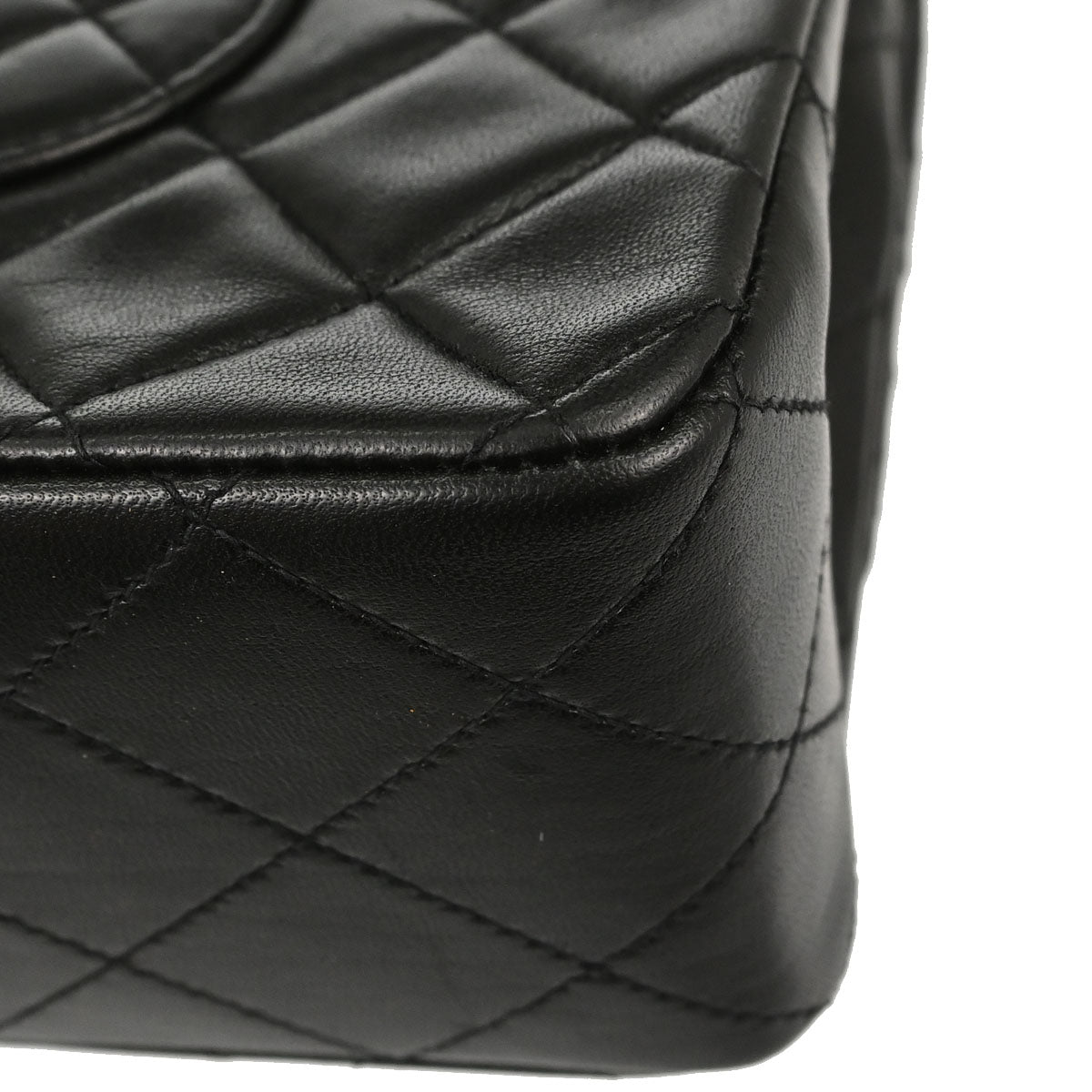 Chanel Black Lambskin Medium Classic Double Flap Shoulder Bag