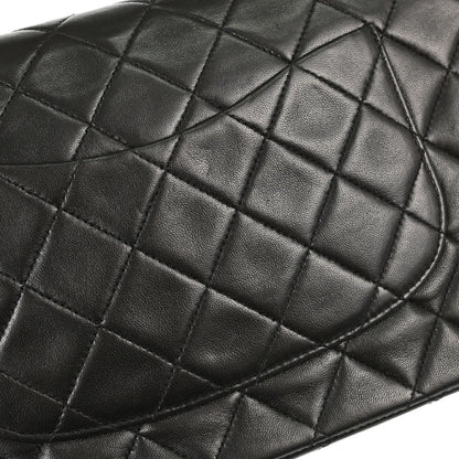 Chanel Black Lambskin Medium Classic Double Flap Shoulder Bag