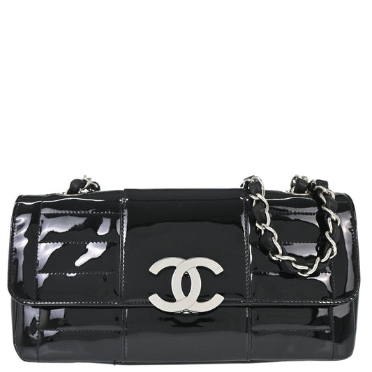 Chanel 2005-2006 Black Patent Leather Shoulder Bag