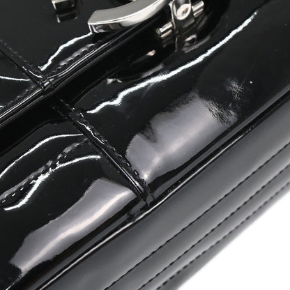 Chanel 2005-2006 Black Patent Leather Shoulder Bag